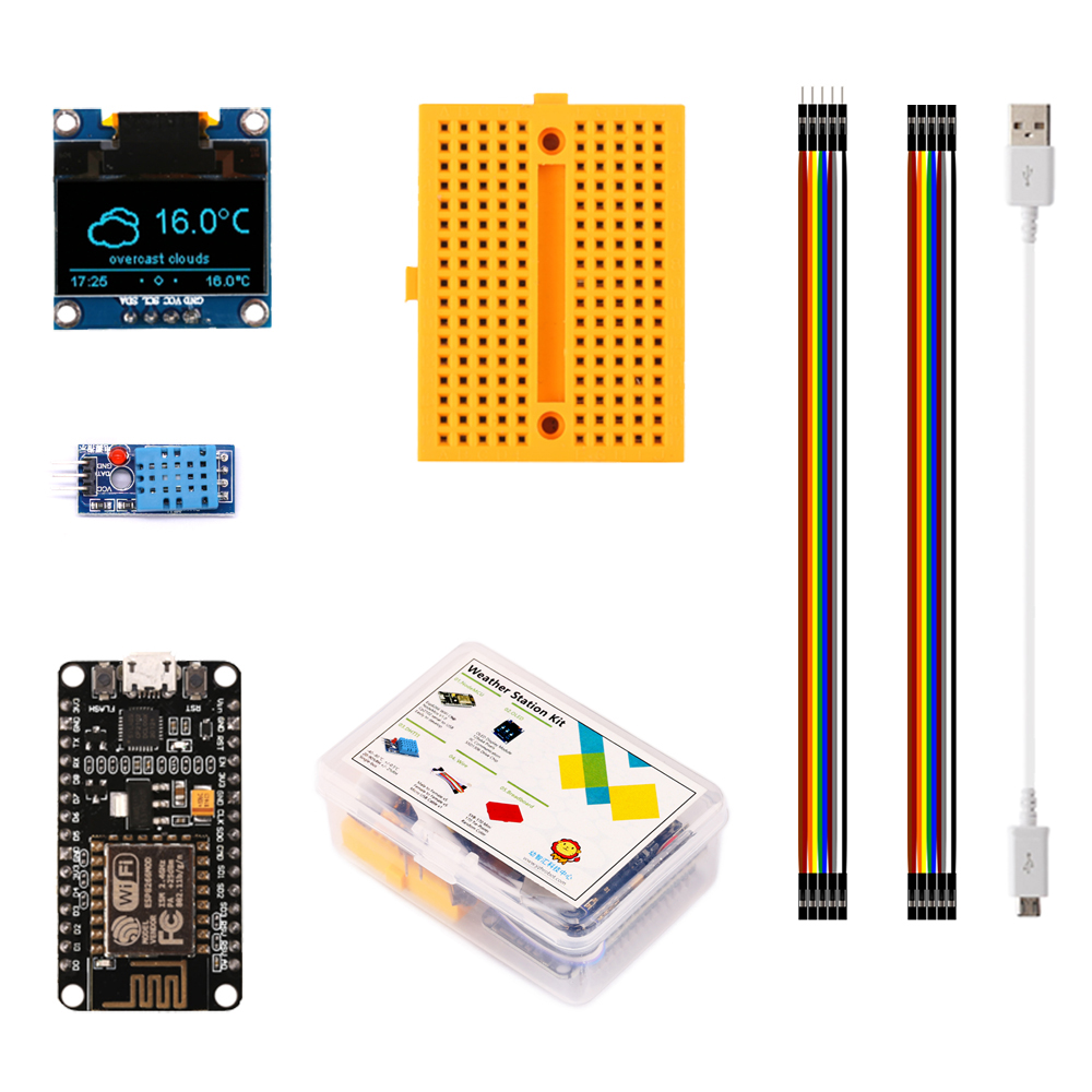 Esp8266 Nodemcu Board - محطة الطقس ESP8266 DIY, مع درجة