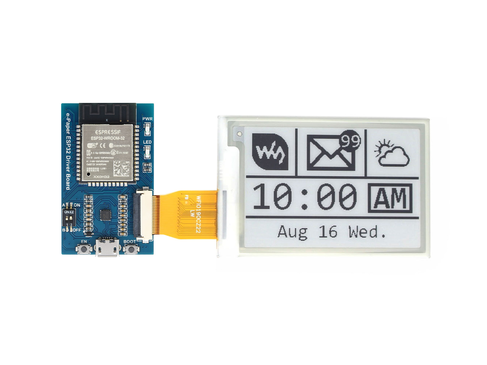 لوحة تشغيل Waveshare ESP32 Epa - مراجعة Display Epaper 2.9 وسعره