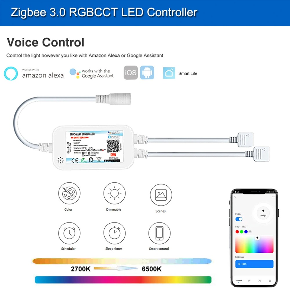 شريط إضاءة LED ذكي من Tuya Zig - مراجعة Zigbee Coordinator Stick وسعره